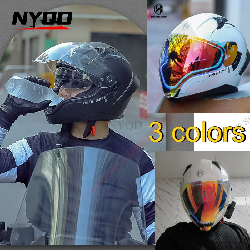 Scooter Helmet Set - Casque intégral certifié DOT, visière double