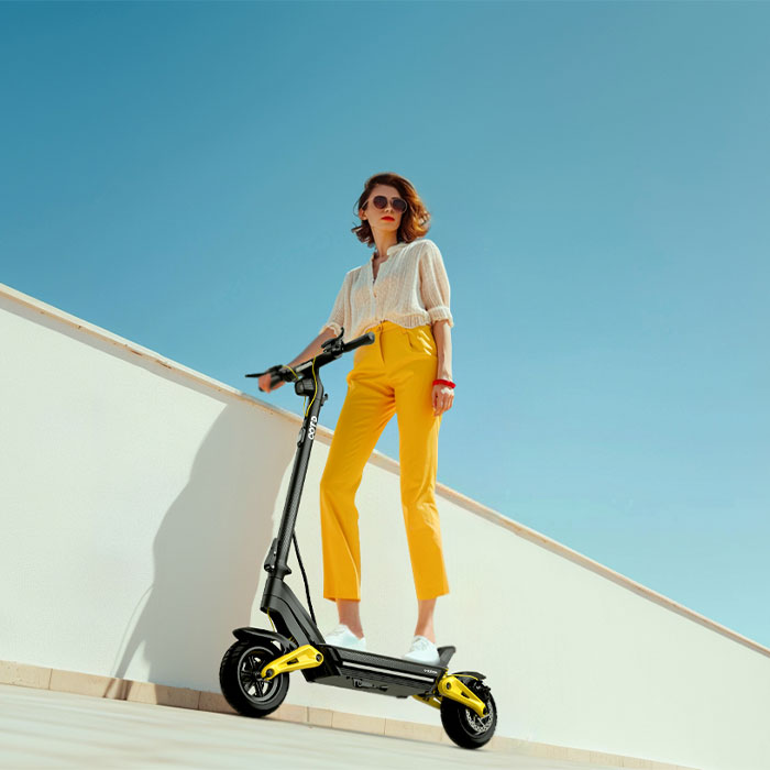 Folding Electric Scooter - Stock ue Type C amortissement double