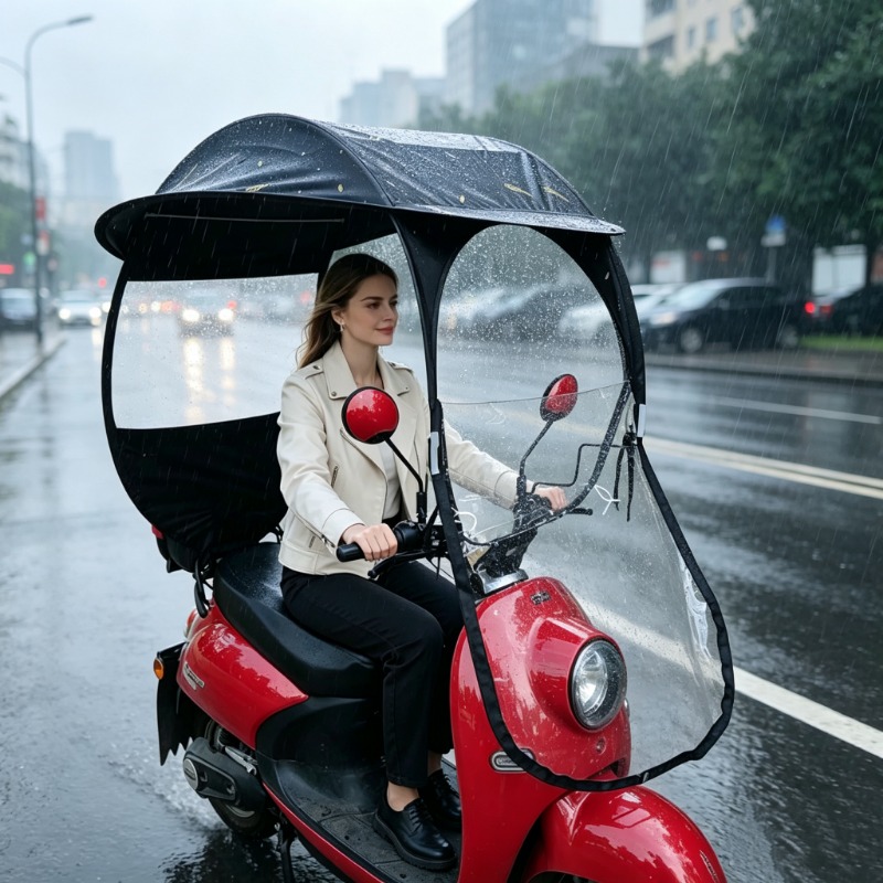 Electric Scooter Rain Cover - Pare-soleil pour vélo électrique, coupe-vent et