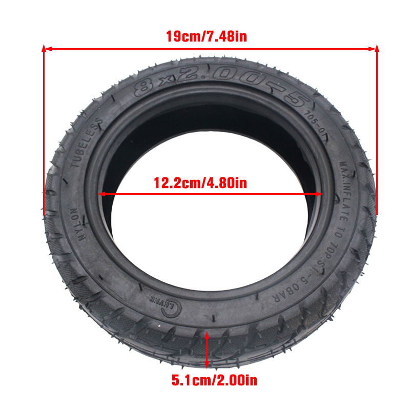Pneu tubeless 8x2.00-5, pneu s - Scooter Tire avis et prix